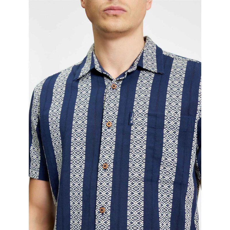 Ben Sherman Block Geo Jacquard Stripe Shirt image number 2
